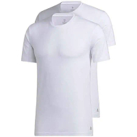 【Adidas】 2024男時尚棉質白色圓領短袖內衣2件組【預購】