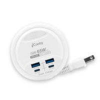 【iCooby】UB-60L 65W PD+QC轉盤收納充電器(延長線)