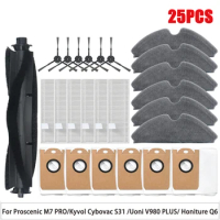 Accessories For Proscenic M7 PRO/Kyvol Cybovac S31 /Uoni V980 PLUS/ Honiture Q6 Main/Side Brush HEPA Filter Dust Bag Parts