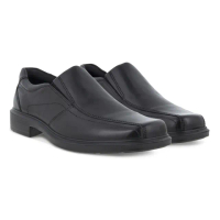 【ecco】HELSINKI CLASSIC 方頭紳士套入式正裝皮鞋 網路獨家 男鞋(黑色 54070401001)