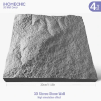 4pcs 30cm House Renovation mushroom Stereo stone 3D Wall Panel Non Self Adhesive 3D Wall Sticker MosaicTile Waterproof Wallpaper