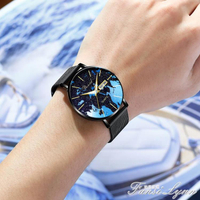 【樂天精選】新概念星空手錶男士機械錶青少年高中學生潮流超薄防水電子石英錶