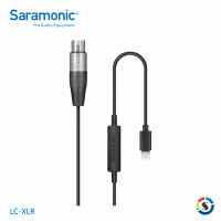 【Saramonic 楓笛】LC-XLR XLR轉Lightning麥克風轉接線(勝興公司貨)