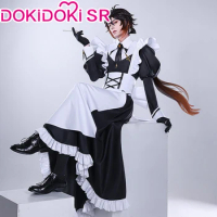 IN STOCK Zhongli Doujin Cosplay Game Genshin Impact DokiDoki-SR Cosplay Zhong Li Maid Uniform Halloween