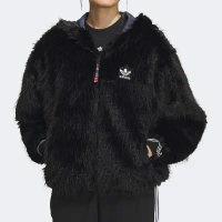 【Adidas】New FUR JKT 女 黑色 休閒 冬季 保暖 毛毛 CNY 新年 外套 IX4226-A/XL