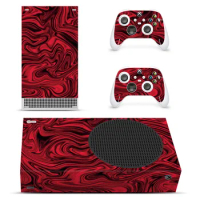 Red Design For Xbox Series S Skin Sticker Cover For Xbox series s Console and 2 Controllers