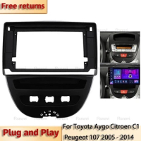 7"/10.1" For Toyota Aygo Citroen C1 Peugeot 107 2005-2014 Car Radio Fascias Android MP5 Stereo Player 2Din Head Unit Panel Frame