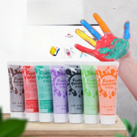 12 Color Finger Paint Children's Art Paint Supplies Gouache Paint DIY Handmade Painting Watercolor Gouache Peinture Watercolor
