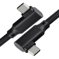 Double Elbow Type-C To C Data Cable 20GNE2 Male To Male E-marker Video Cable 100W Right Angle 90 Degrees