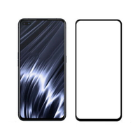 【超取免運】美特柏 OPPO 鋼化玻璃膜 Realme X3/X50 滿版彩色全覆蓋鋼化玻璃膜 手機螢幕貼膜
