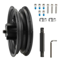 For /1S/MI 3/Lite 8.5Inch Electric Scooter Split Wheel Hub Aluminum Alloy Rear Wheel Rims Solid Tire Scooter,Black