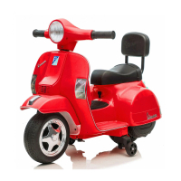 奔雷國際 偉士牌Vespa原版授權 小偉士兒童電動摩托車 兒童超跑(米白/紅 A008)
