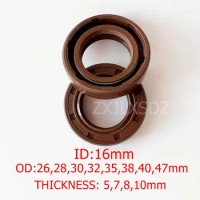 FKM Rubber TC Skeleton Double Lip Oil Seal Gasket 16x26x7 16x28x7 16x30x5/7/8/10 16x32x7/8/10 16x35x