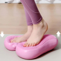 PVC充氣瑜珈踏步器家用女減肥平衡墊便攜式足部訓練器高效#YH26_01024