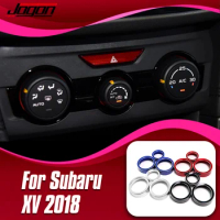 3x AC Knob Control Volume Cover Rings Trim For Subaru XV Forester 2018 2019 2020 2021 2022 2023 Control Knob Ring Kit Panel