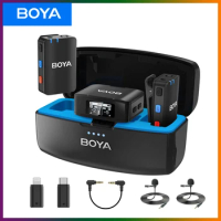 BOYA BOYAMIC Professional Wireless Lavalier Lapel Microphone for iPhone Android Camera Youtube Streaming Record Interview Vlogs