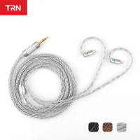 TRN T2 16 Core Silver Plated HIFI Upgrade Cable 3.5/2.5mm Plug MMCX/2Pin Connector For TRN V80 AS10 AS16 ZS10 AS06 ZST C10 C16