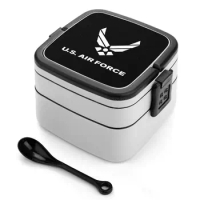 White U.s. Air Force Double Layer Bento Box Portable Lunch Box For Kids School Air Force Air Force Us Air Force Us Air Force Air