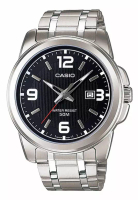 CASIO Men Analog Watch MTP-1314D-1AV Silver Stainless Steel Strap