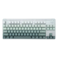 【Logitech 羅技】K855 TKL無線機械式鍵盤 白 +鍵帽(湖水綠)
