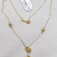 999 Gold beads necklace 41-45cm 5.47g