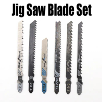 5PCS Jig Saw Blade Set Reciprocating Saw Blade Curve Hacksaw Blade Woodworking Saw Blade For Cutting Metal/Wood/Plastic Etc