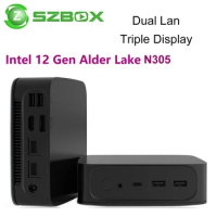 SZ BOX Intel 12 Gen Alder Lake N305 Mini PC Windows 11 WiFi6 BT5.2 Mini Gaming Computer Triple Display HDMI+DP+Type C