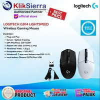 LOGITECH G304 WIRELESS GAMING MOUSE - Hitam, Logitech Mouse Bublewarp black