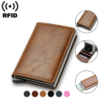 Dompet Kartu Pria Wanita Kulit PU RFID Protector Card Holder / Anti Theft Card Wallet Import - DK-1-