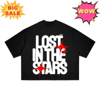 T-Shirt | Boxy Fit | Lost In The Stars | Black | Kaos Oblkoskrdbtip