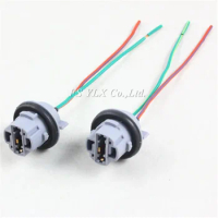 FSYLX Car 7440 W3X16D W21W T20 LED Socket T20 7440 LED turn Signal Lights Socket wire Harness Plug C