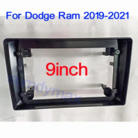 9inch big screen 2 Din android Car Radio Fascia Frame For DODGE RAM 2019 2020 2021 car panel Trim Dashboard Panel Kit
