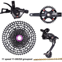 MTB 11 Speed SLR2 Groupset Shifter Derailleur 32/34/36T Chainring Gold Chain 11-50/52T Cassette 11s Group Set For Shimano Sram