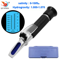 Handheld salinity meter seawater salinity meter optical seawater hydrometer refractometer aquarium optical salinity meter