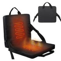 Foldable Camping Chair Heated Cushion Portable with Pocket 3 Speed Temperature USB Charging for Winter Indoor Outdoor