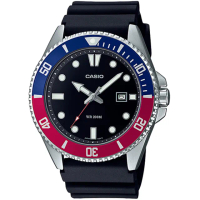 【CASIO 卡西歐】新槍魚可樂圈水鬼200米潛水錶 情人節 禮物(MDV-107-1A3)