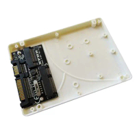 อะแดปเตอร์ SATA 6.0Gbps เป็น M.2 NGFF SSD, 2.5 นิ้ว, เข้ากันได้กับ mSATA SSD, พร้อมเคส