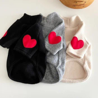 Plush Love Sweater Pet Clothes Puppy, Cat, Dog, Cat, Small Dog, Teddy, Bear, Yorkshire Thickened Warm Clothes