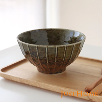 【Just Home】日本製職線系列6.2吋陶瓷麵碗700ml 大地綠(日本製瓷器 麵碗 拉麵碗)