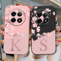 Letter Flower Phone Case For Realme 12 5G 12X Shockproof TPU Bumper Soft Silicone Cover For Realme 12 X 5G Shell Realme12 Fundas