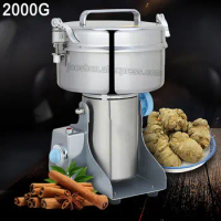 Swing Type Large-scale 2Kg Stainless Steel Grains Food Mill Major Grinding Machine Spice, Chinese Herb Grinder Food Pulverizer