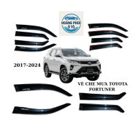 Dè / Vè che mưa cho xe Toyota Fortuner đời 2017-2024 nhựa ABS đen bóng loại chuẩn lắp chuẩn form xe