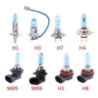 1pc Halogen Bulb 12V 55W 5000K Quartz Glass Car Headlight Lamp H1/H3/H4/H7/H11
