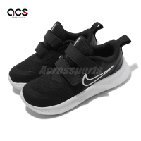 Nike 慢跑鞋 Star Runner 3 TDV 童鞋 經典款 魔鬼氈 舒適 透氣 運動 小童 黑 白 DA2778003