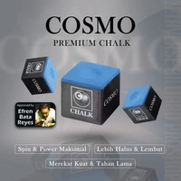 Cosmo Premium Chalk Kapur Chalk Billiard Profesional approve EBR - Kapur Billiard Biru