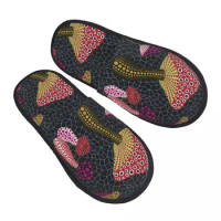 Yayoi Kusama House Slippers Women Comfy Memory Foam Abstract Pop Art Slip On Hotel Slipper Shoes