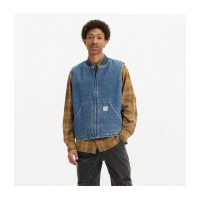 【LEVIS 官方旗艦】Workwear工裝系列 男款 鋪棉丹寧牛仔外套背心 熱賣單品 A8580-0000
