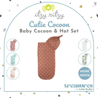Itzy Ritzy Cutie Cocoon Baby Cocoon & Hat Set Name Card Photo Prop Newborn Photography Props Cute Me
