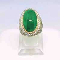 Cincin PERAK Permata NATURAL BACAN