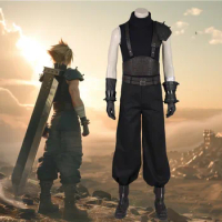 Rebirth Cloud Strife Cosplay Costume Game FF7 Cloud Outfit and Accessories Fantasy VII Full Set and Individual Items Are Sold